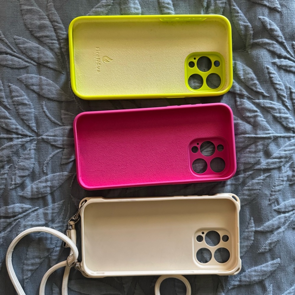 Yellow, Pink, and Floral Phone Case Bundle - iphone 15 pro max - Picture 2 of 4